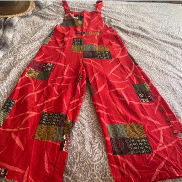 30% OFF BUNDLES! NWT Cotton overalls jumpsuit boho oversized wide leg romper - Picture 11 of 12